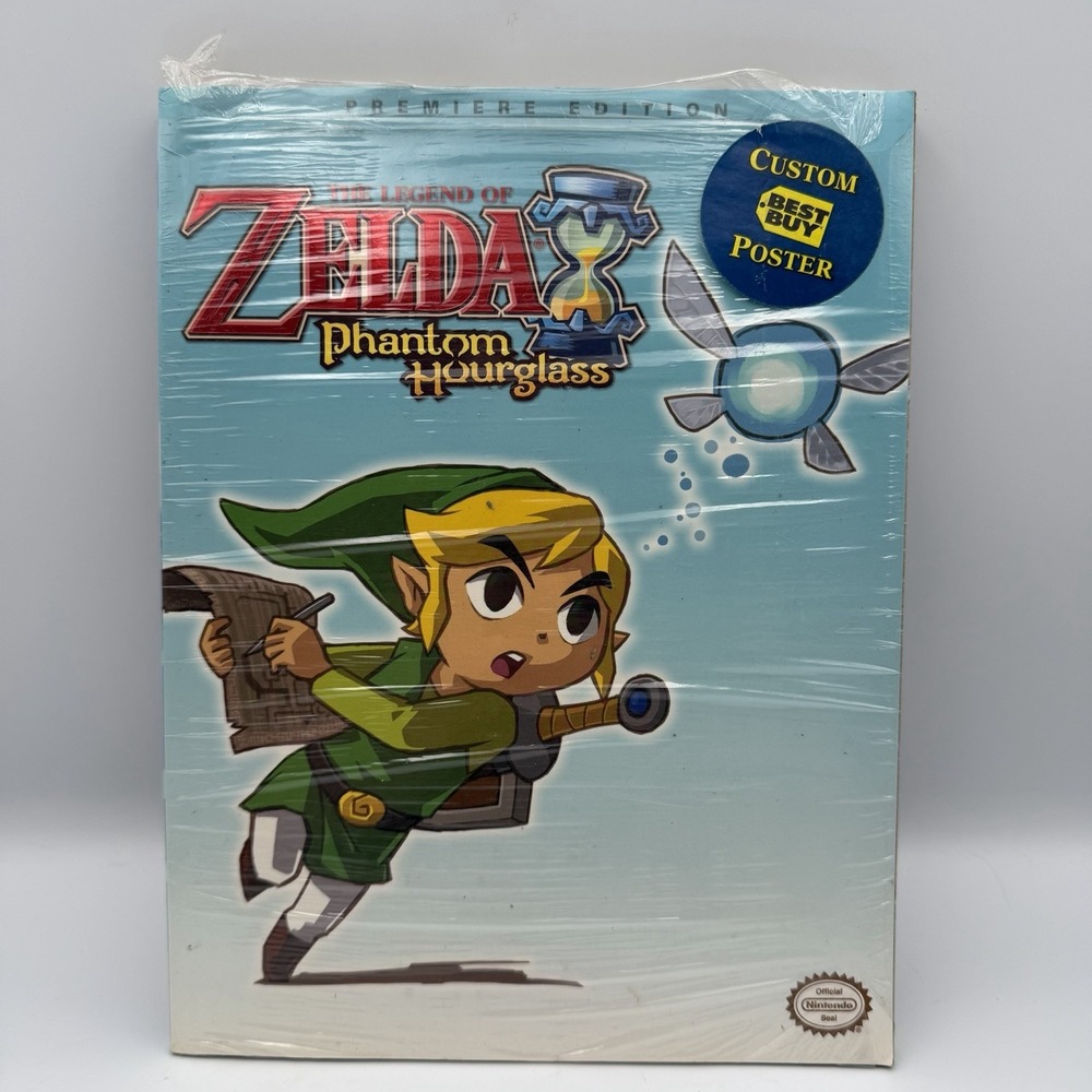 The Legend of Zelda Phantom Hourglass Strategy Guide Map Poster Sealed
